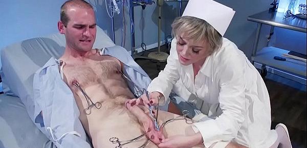  Milf nurse gives dick torment to patient